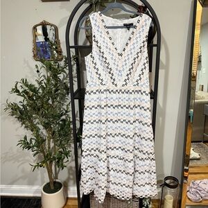 Maggy London Geometric Midi Dress size 14